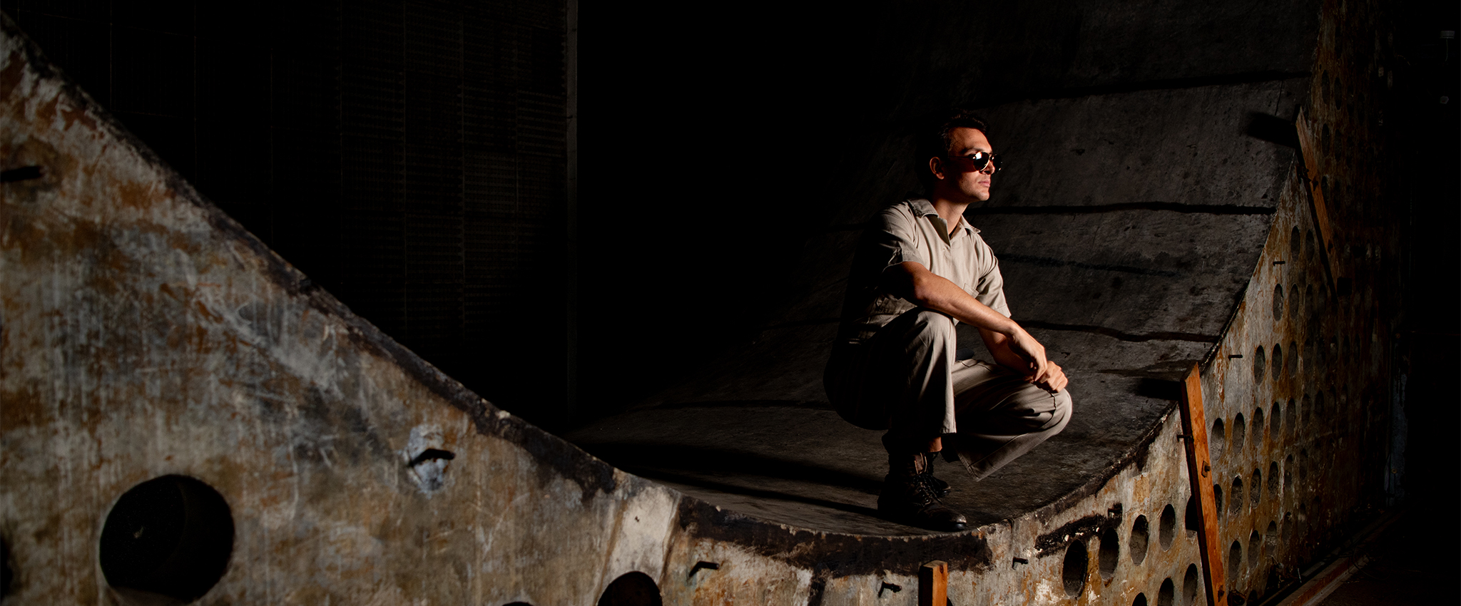 Vintage Aviation and 30s Shoot in an Abandoned Wind Tunnel Workshop (Part 3)